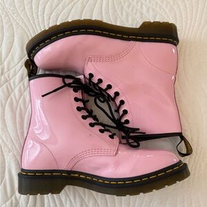 Dr. Martens Glossy Pink Combat Boots